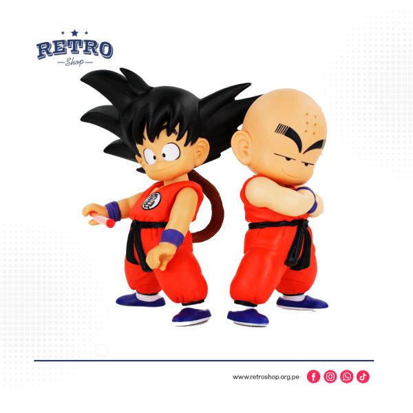 ¡Para los fanáticos de Dragon Ball Z! Tenemos disponibles dos increíbles figuras de acción de Goku y Krillin, listas para formar parte de tu colección.