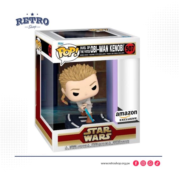 Funko Pop! Deluxe Star Wars: Duelo de los destinos - OBI-Wan Kenobi, exclusivo de Amazon