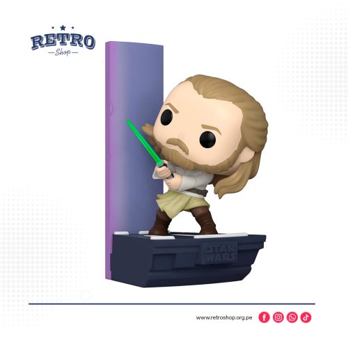 Funko Pop! Deluxe: Star Wars Duelo de los Destinos - Qui-Gon Jinn, Exclusivo de Amazon