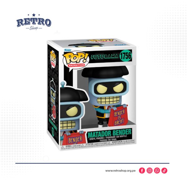 Funko-POP-TV-Futurama-Bender2.jpg Funko Pop! Animation – Futurama: Matador Bender #1756