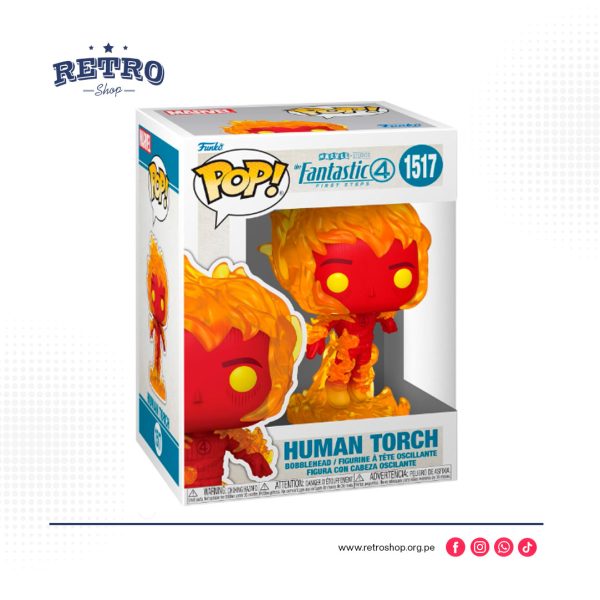 Funko Pop! Marvel: The Fantastic Four: First Steps - Antorcha humana - Cuatro fantásticos (2025)