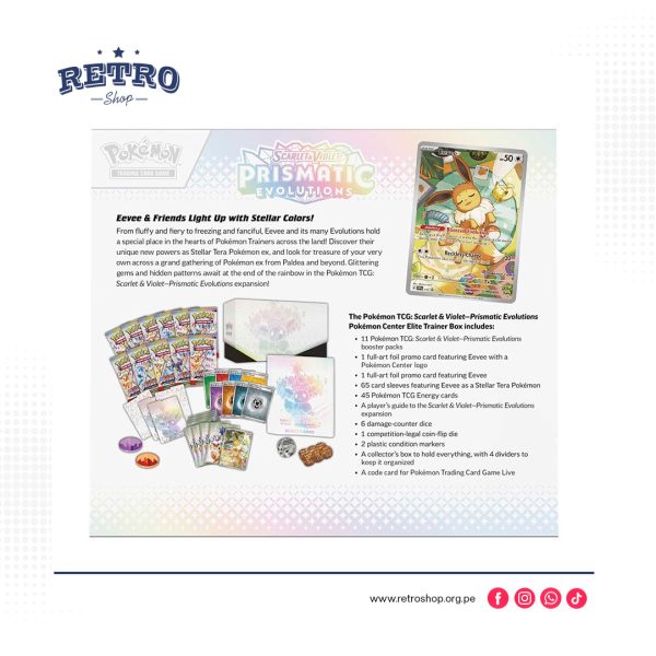 Scarlet-Violet-Prismatic-Evolutions-Pokemon-Center-Elite-Trainer-Box-1.jpg Scarlet & Violet: Prismatic Evolutions - Elite Trainer Box